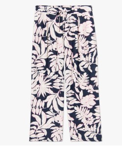 Pantalon viscose large fleuri femme grande taille